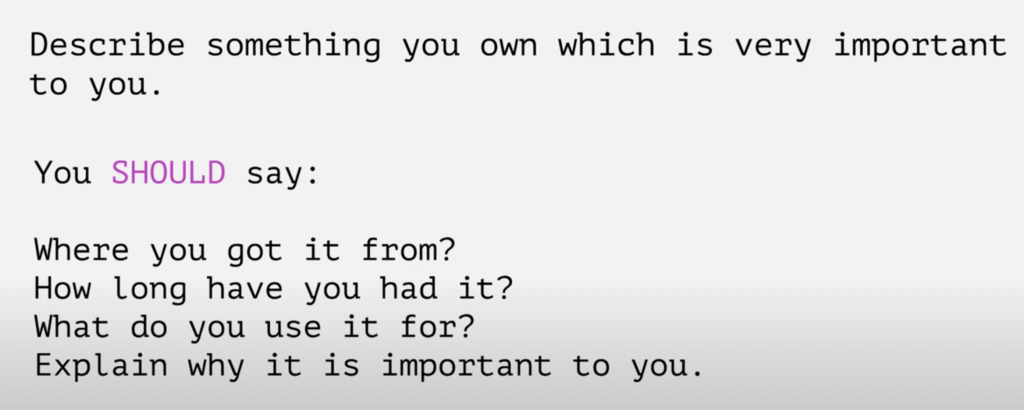 IELTS Speaking Question 1