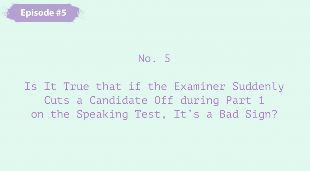 IELTS Speaking Part 1
