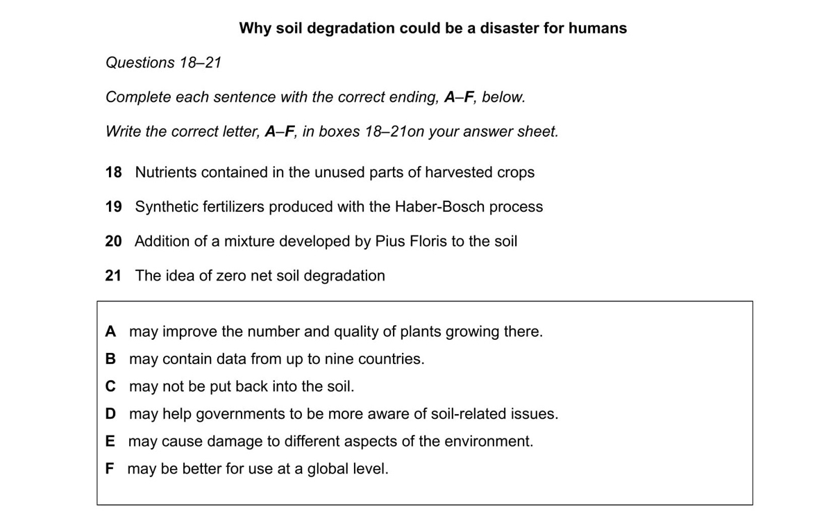 Dạng 5: Matching endings