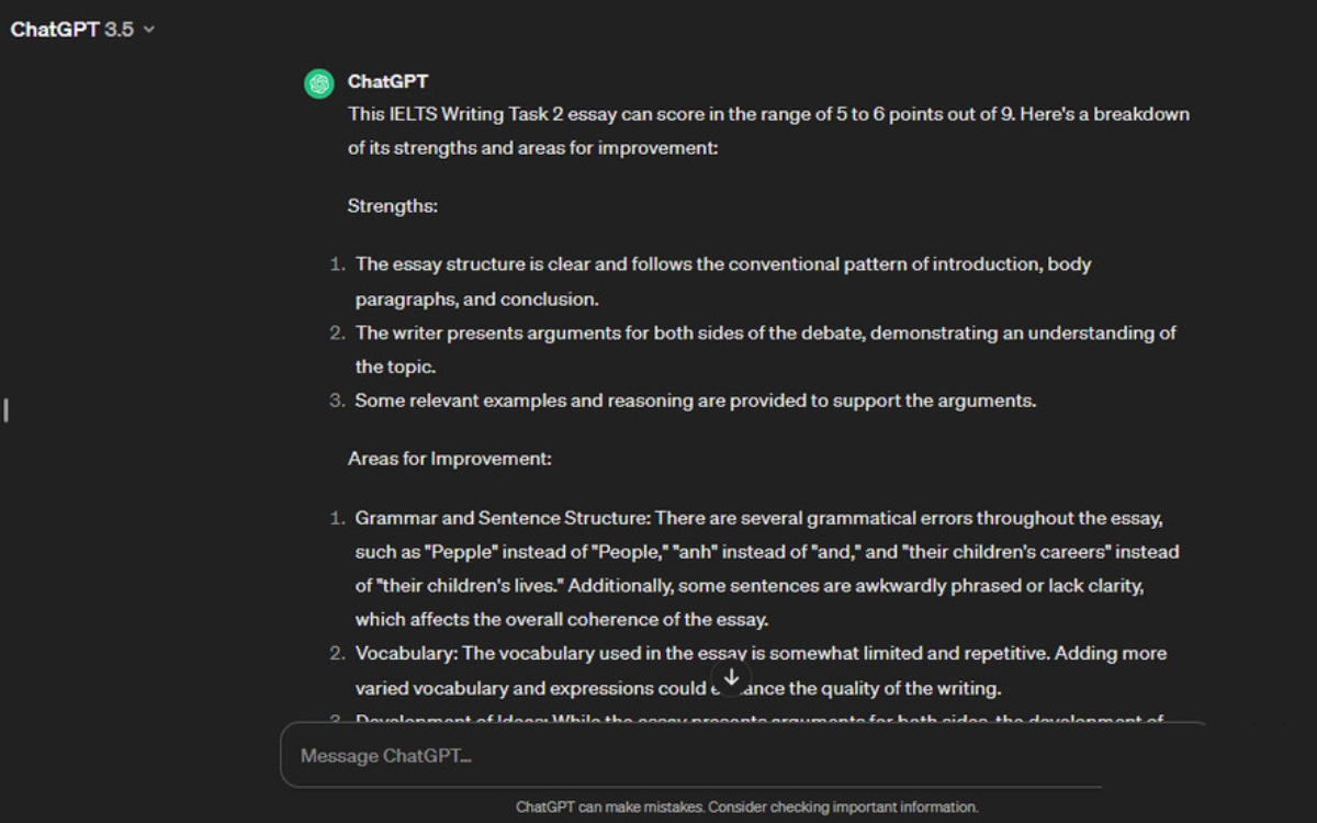 Cách sử dụng để chấm điểm và nhận xét bài Writing