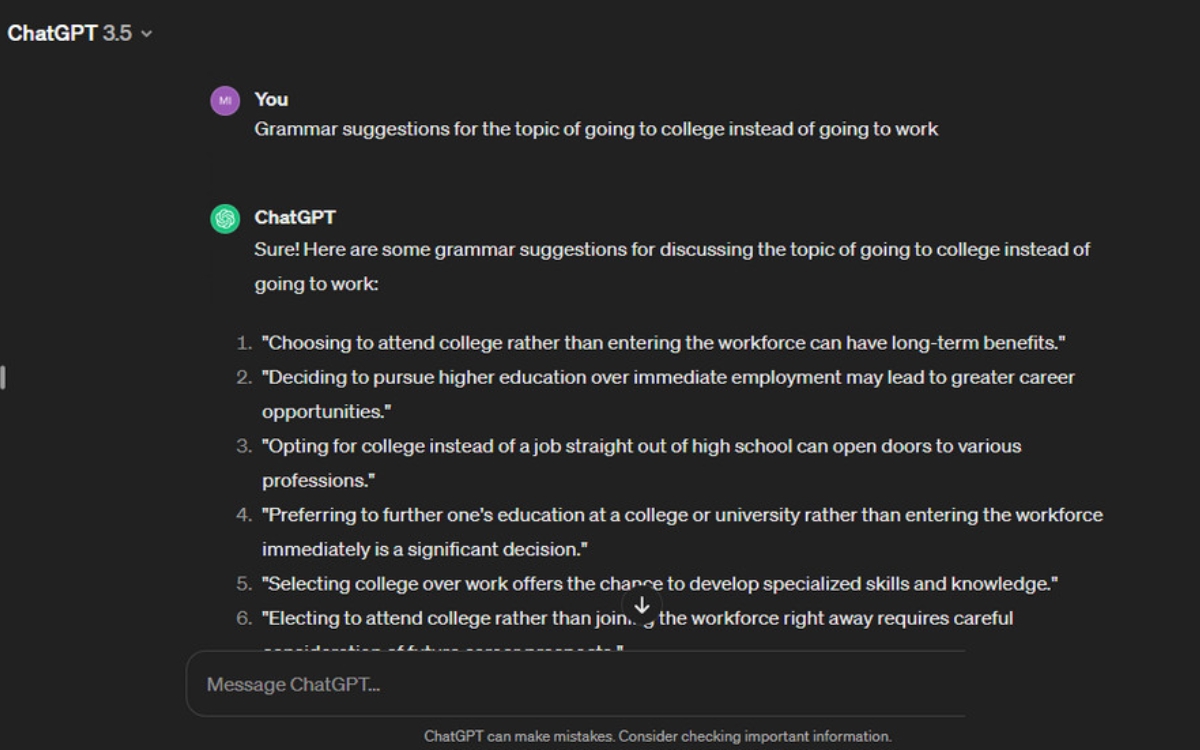 Cách sử dụng Chat GPT để học IELTS Grammar