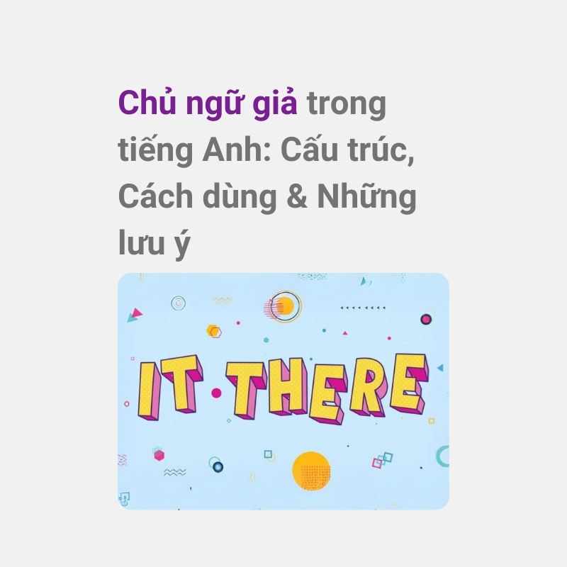 Chủ ngữ giả