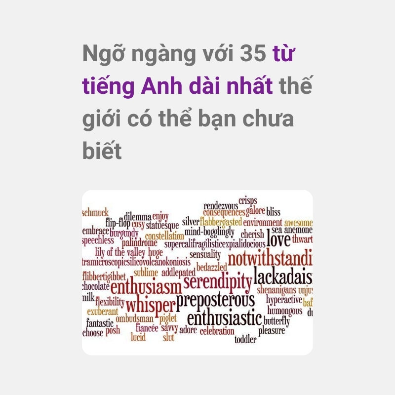Từ tiếng anh dài nhất
