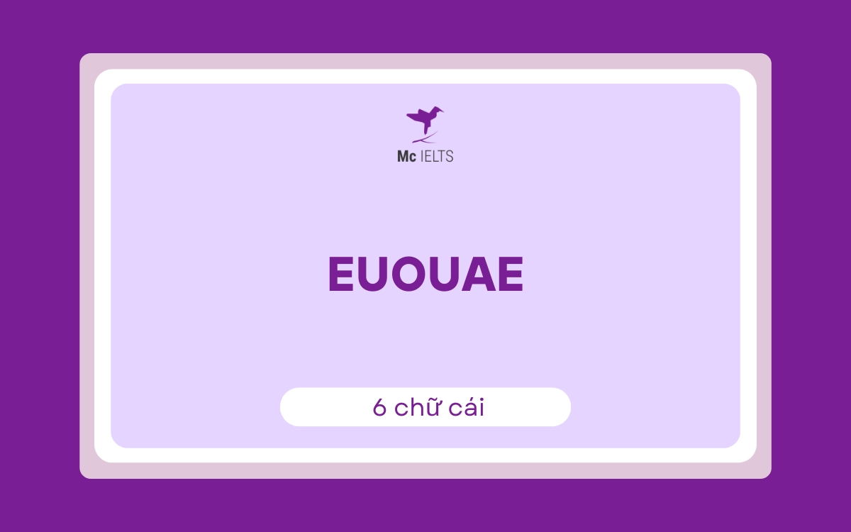 Từ tiếng anh dài nhất bắt đầu bằng chữ E trong đố mẹo: Euouae