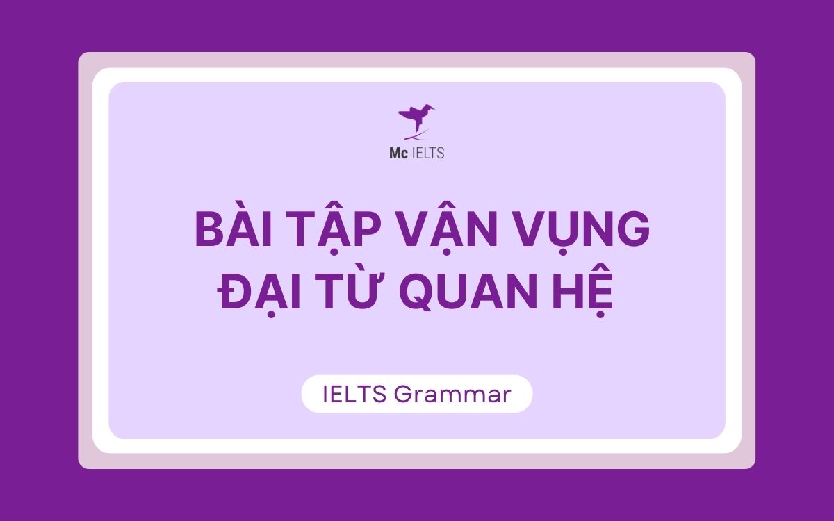 Bài tập áp dụng đại từ quan hệ