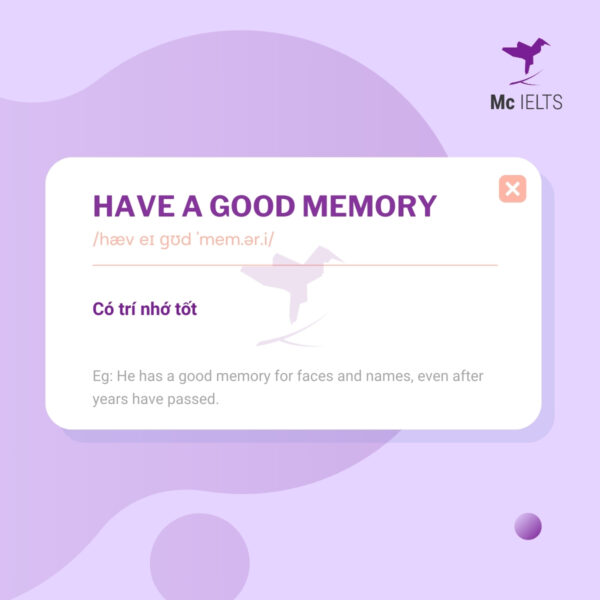 Vocabulary have a good memory - Topic Memory