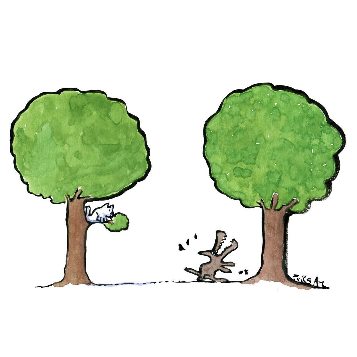 Bark up the wrong tree