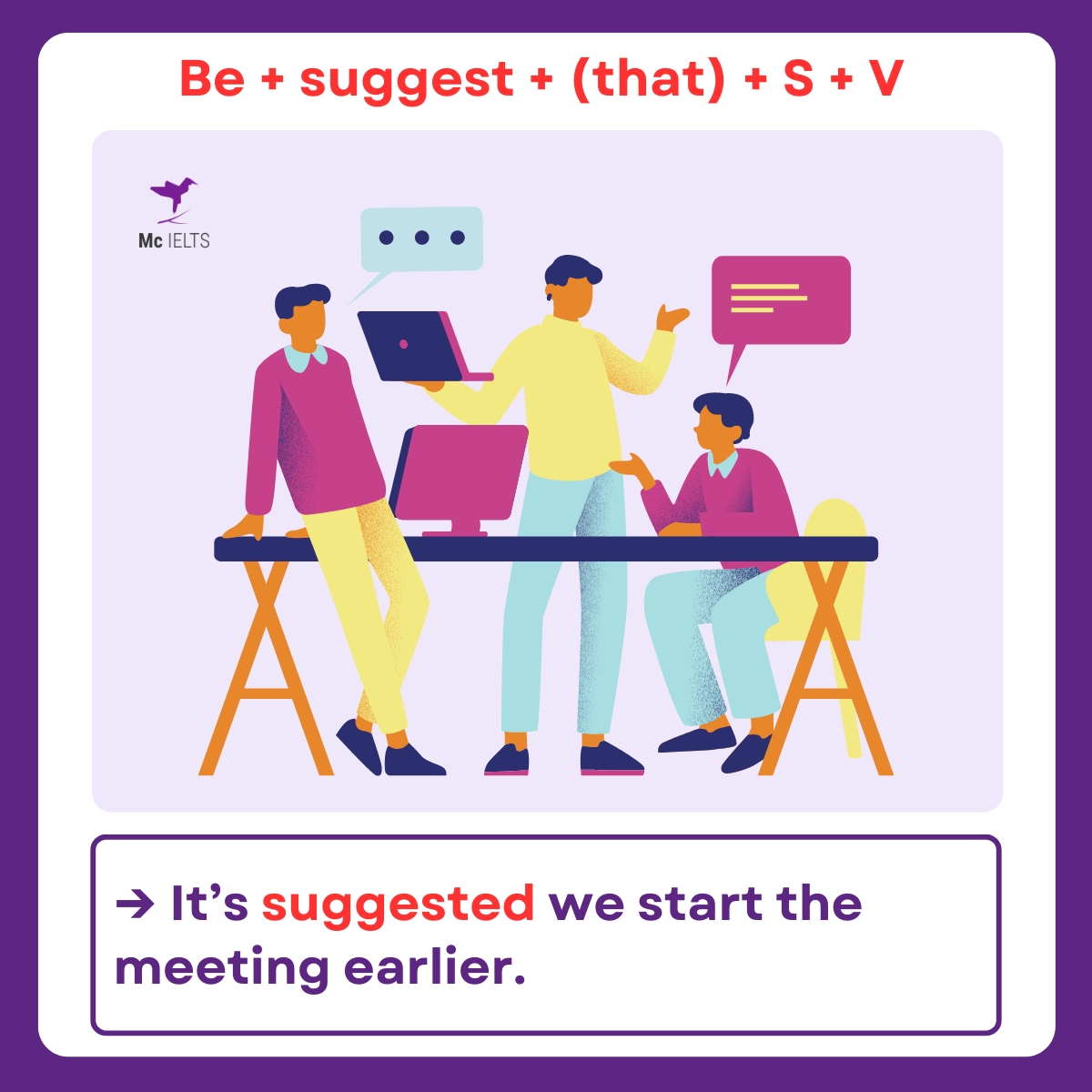 Cấu trúc Suggest sb