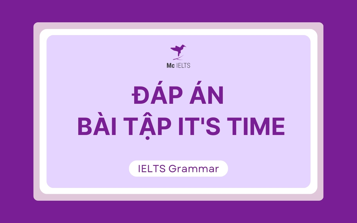 Đáp án bài tập It's time