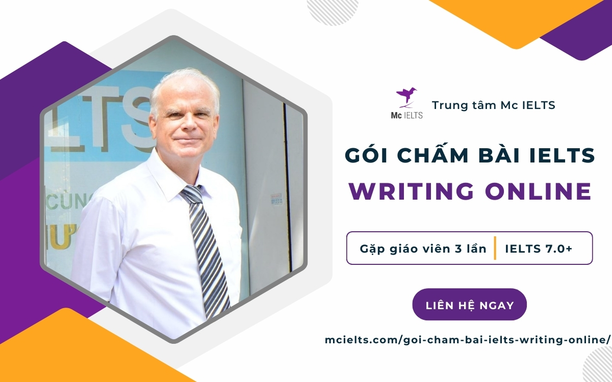 Gói chấm bài IELTS Writing giá tốt tại Mc IELTS