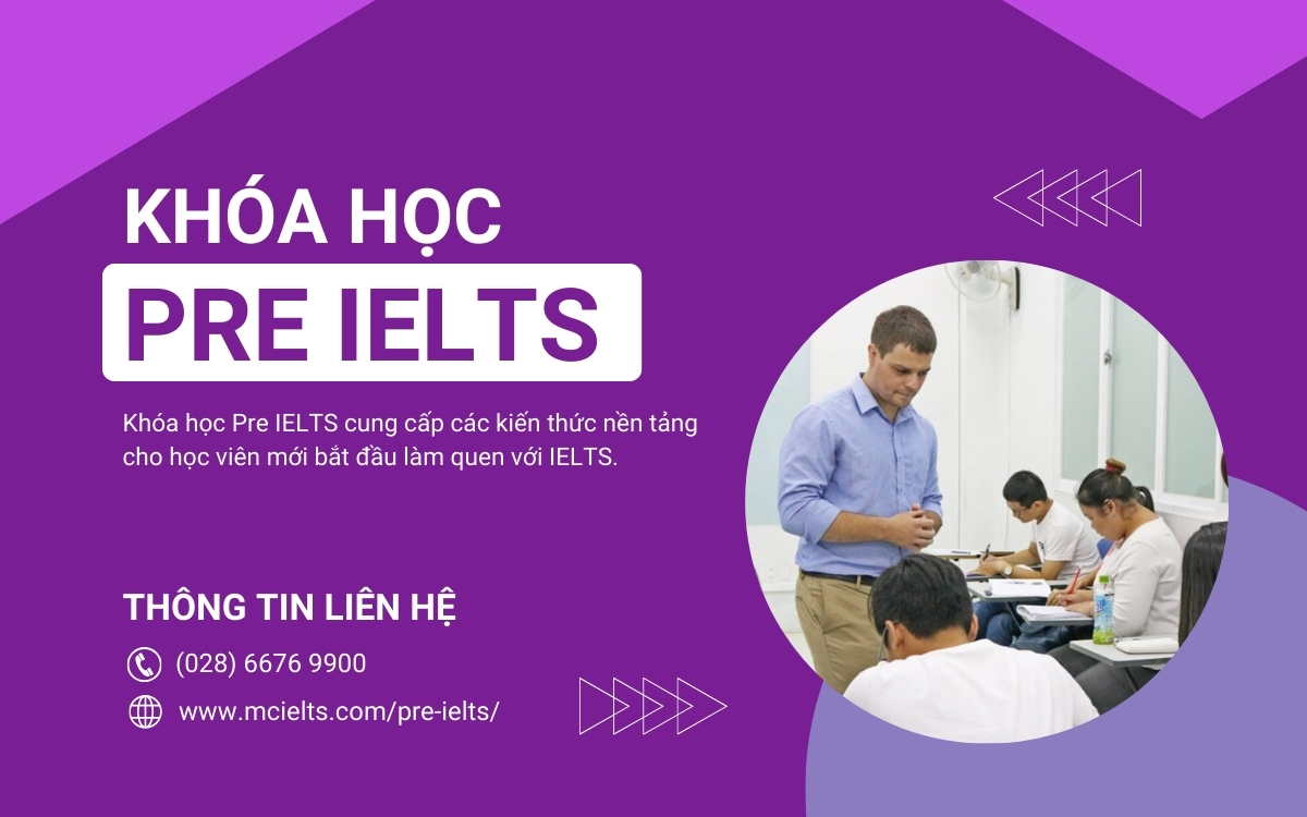 Khóa học Pre IELTS Mc IELTS dành cho người mới bắt đầu