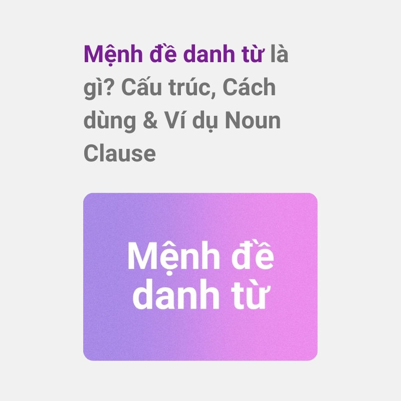 Mệnh đề danh từ
