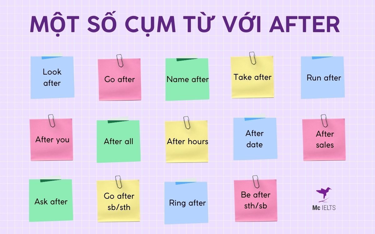 Một số cụm từ với After
