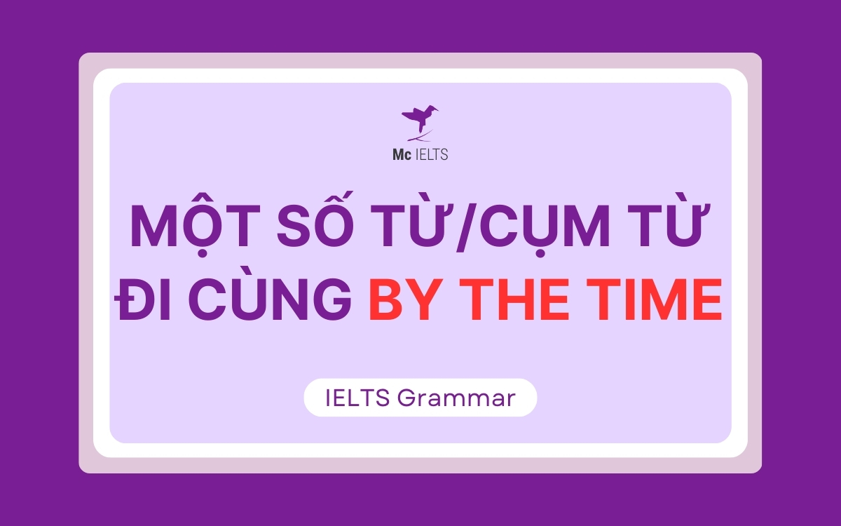 Một vài từ/cụm từ đi cùng By the time