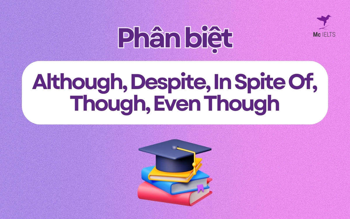 Phân biệt cấu trúc Although Despite In spite of
