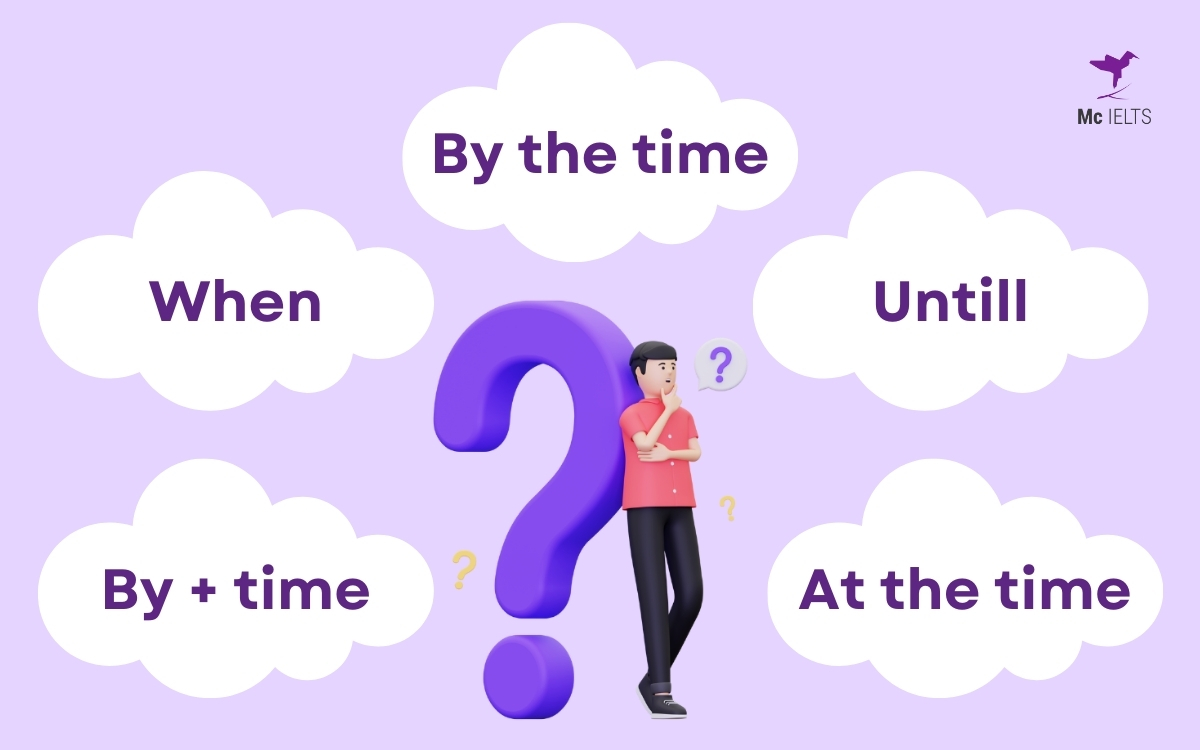 Phân biệt cấu trúc By the time và When, Until, By + time, At the time