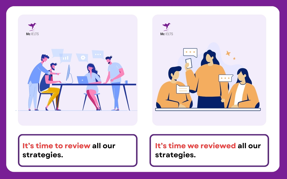 Tổng hợp 2 công thức cấu trúc It's time