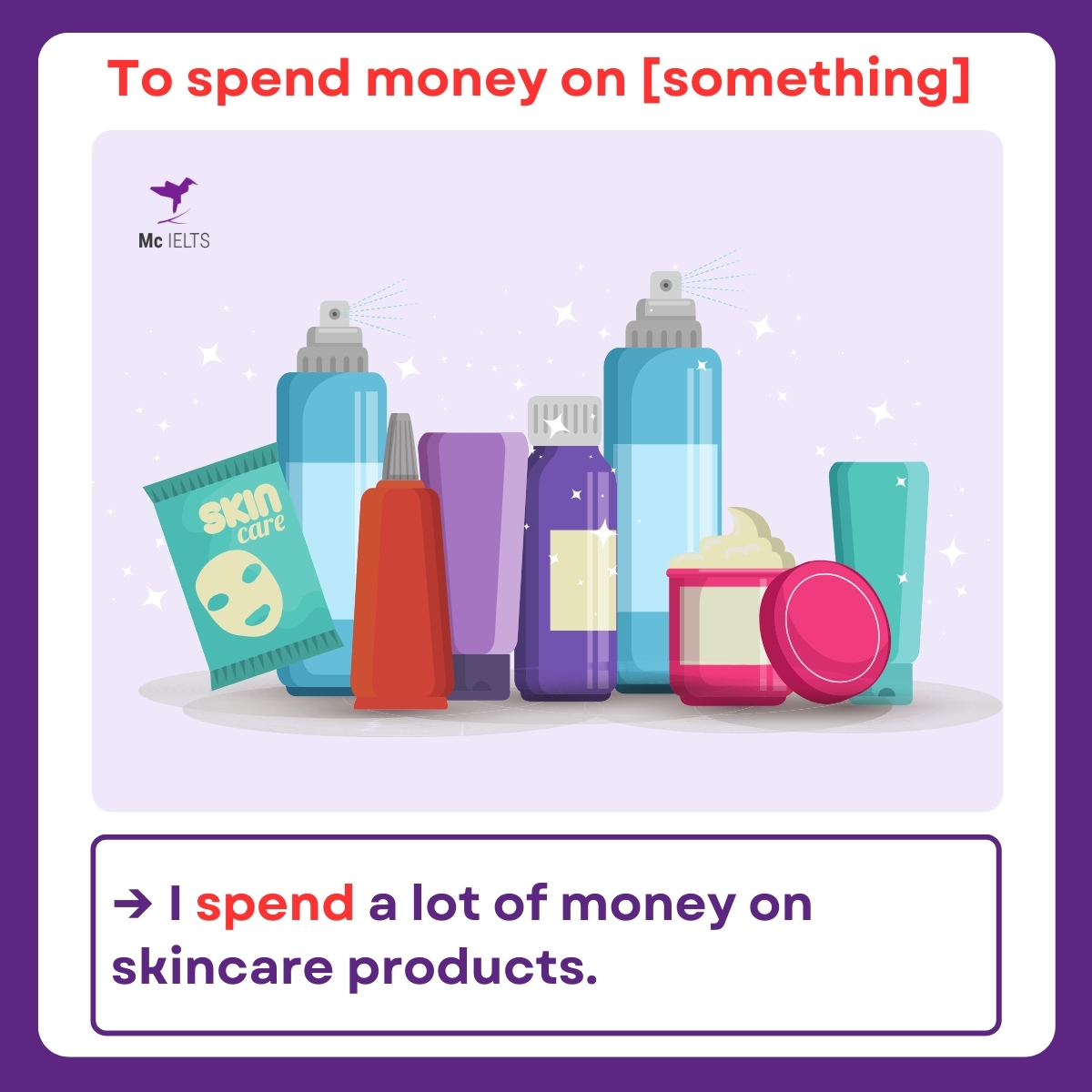 Ví dụ cấu trúc To spend money on [something]