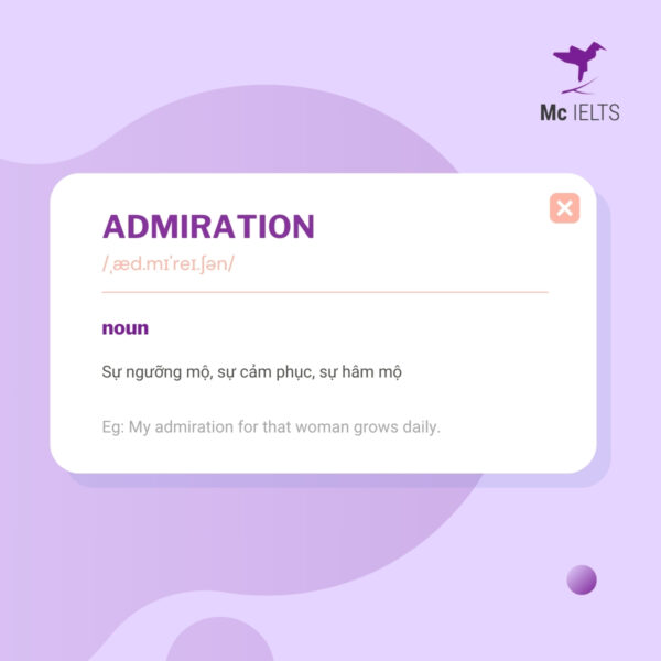 Vocabulary admiration topic Tell about childhood