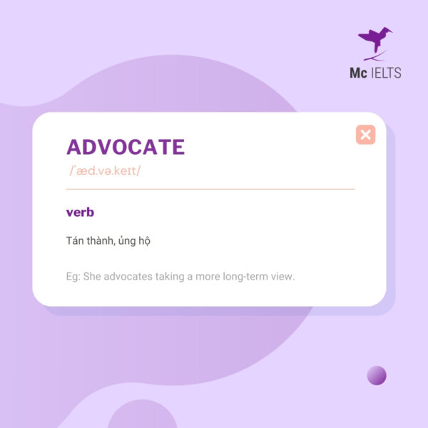 Vocabulary advocate topic Weekend