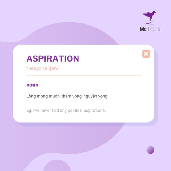 Vocabulary aspiration topic Tell about childhood