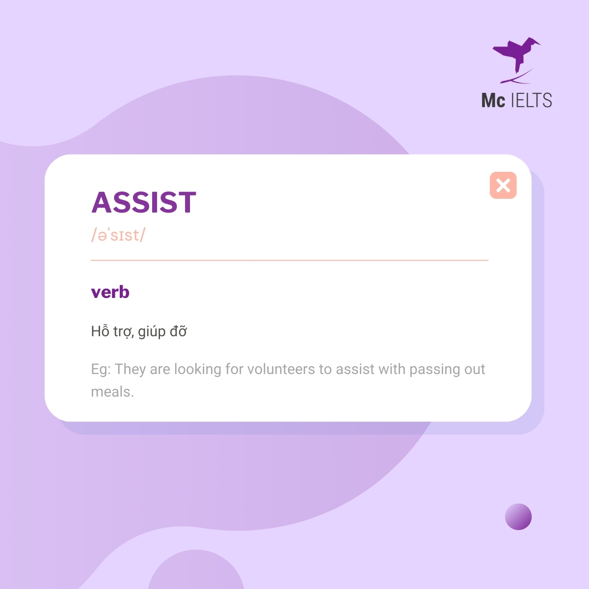Vocabulary assist topic Housework and Cooking