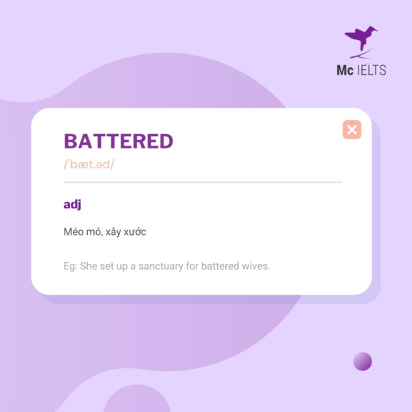 Vocabulary battered topic Tell about childhood