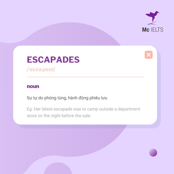 Vocabulary escapades topic Tell about childhood