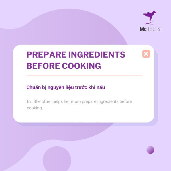 vocabulary-prepare-ingredients-before-cooking-topic-ielts-housework-and-cooking-speaking Vocabulary prepare ingredients before cooking topic Housework and Cooking