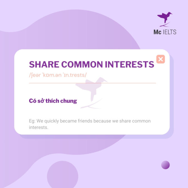 Vocabulary share common interests topic Friends