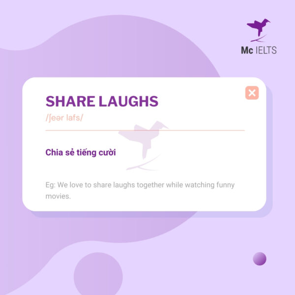 Vocabulary share laughs topic Friends