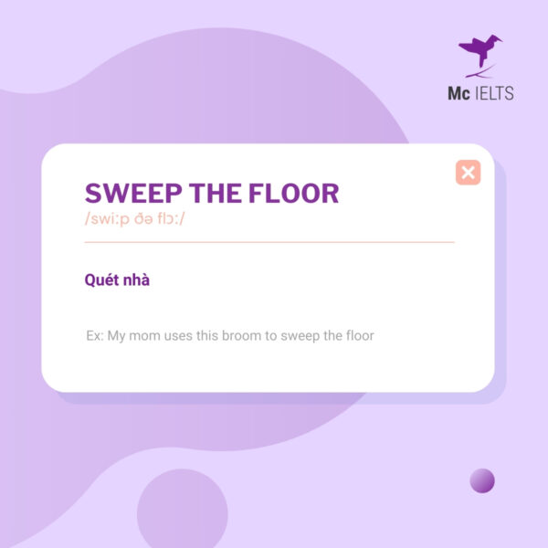 vocabulary-sweep-the-floor-topic-ielts-housework-and-cooking-speaking Vocabulary sweep the floor topic Housework and Cooking