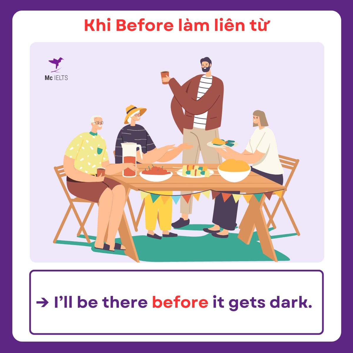 Ví dụ Before làm liên từ