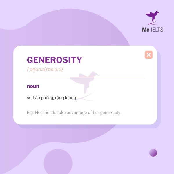 vocabulary-generosity-topic-ielts-relationship-speaking Vocabulary generosity topic Relationships