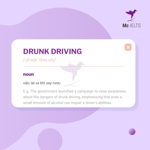 vocabulary-drunk-driving-topic-crime-ielts-speaking Vocabulary implement topic Crime