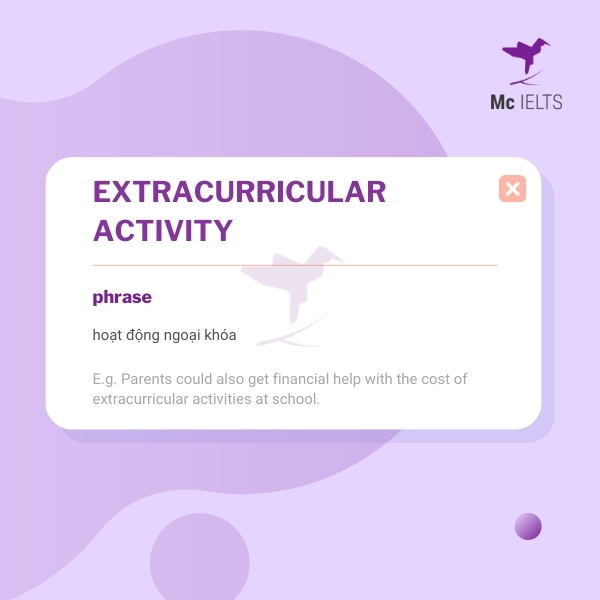 vocabulary-extracurricular-activity-topic-children-ielts-speaking Vocabulary extracurricular activity topic Children