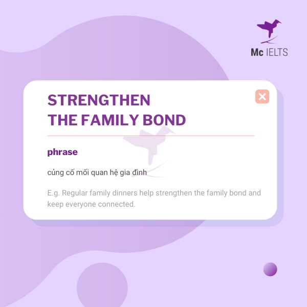 Vocabulary strengthen the family bond topic Relatives