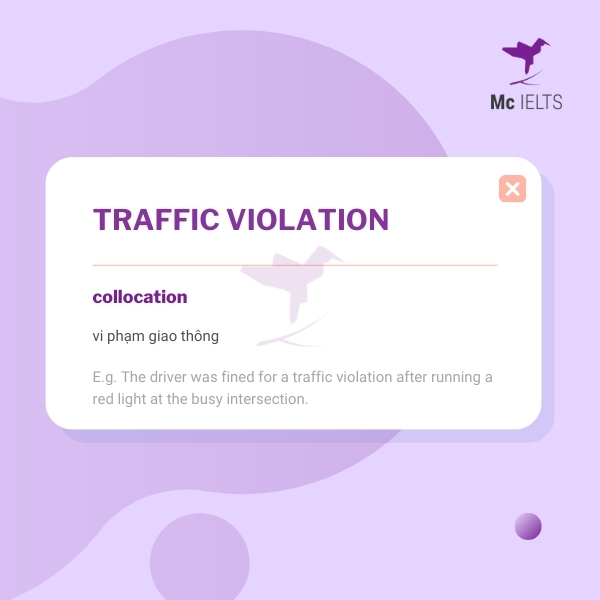 vocabulary-traffic-violation-topic-crime-ielts-speaking Vocabulary traffic violation topic Crime