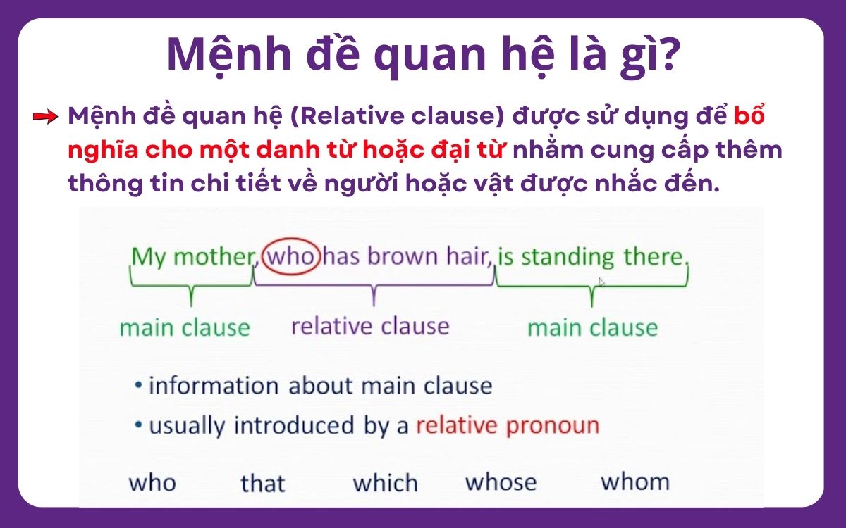 Công thức và bài tập mệnh đề quan hệ trong tiếng Anh